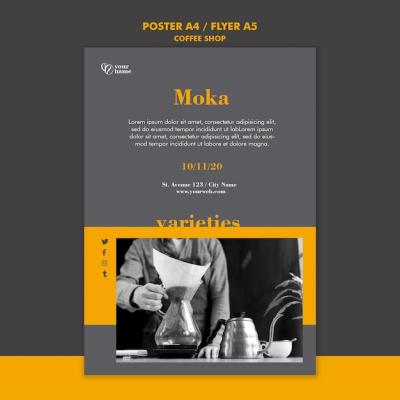 Coffee Shop Poster Template – Free Download