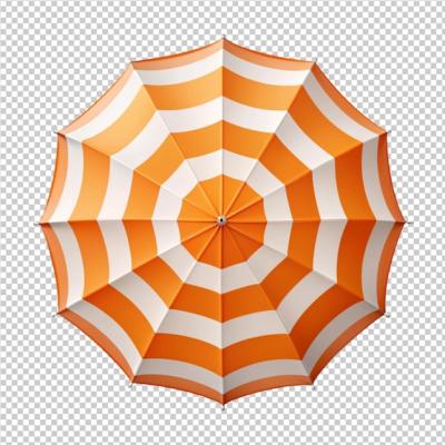 Orange and White Umbrella on Transparent Background – Free Stock Photo for Download