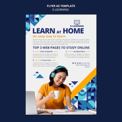 E-learning Poster Template Design – Free to Download