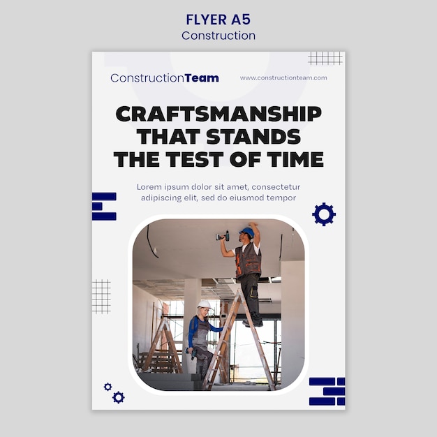 Construction Template Design: Free Download of High-Quality PSD Templates