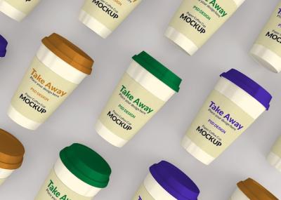 Realistic Take Away Paper Coffee Cup Mockup – Free Download