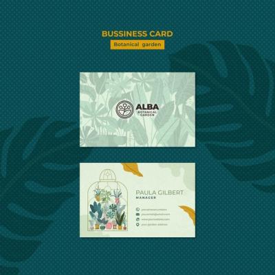 Hand Drawn Botanical Garden Business Card – Free Download