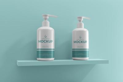Pump Bottle Mockup – Free Stock Photo for Download