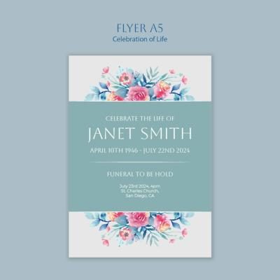 Celebration of Life Template Design – Free Download