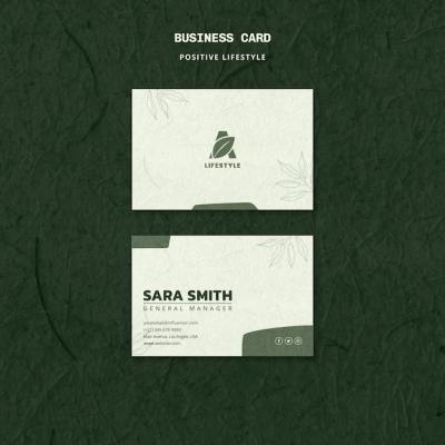 Positive Lifestyle Business Card Template – Download Free Stock Photo