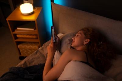 High Angle View of a Woman Relaxing in Bed – Free Download