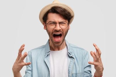 Angry Farmer Showing Discontent with Harvest – Free Stock Photo for Download