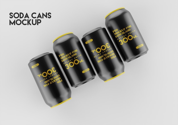 Soda Cans Mockup – Free Download, Free Stock Photo