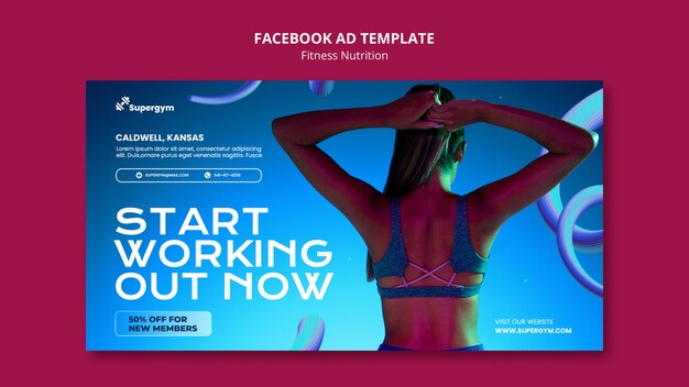 Fitness Nutrition Facebook Template – Free Download