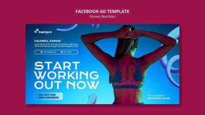 Fitness Nutrition Facebook Template – Free Download