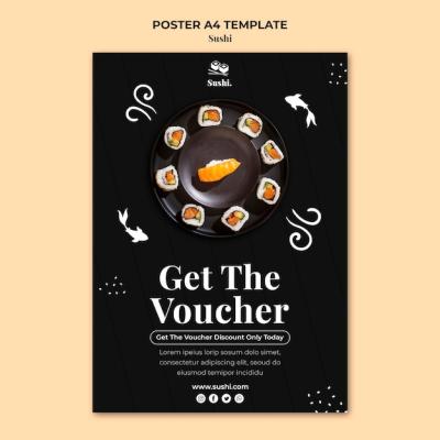 Sushi Poster Template with Photo – Free Download