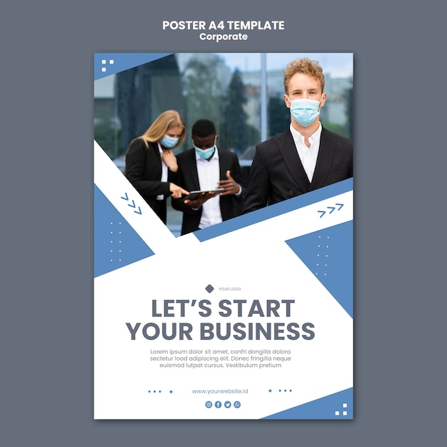 Professional Business Vertical Poster Template – Free Download