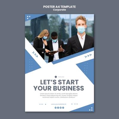 Professional Business Vertical Poster Template – Free Download