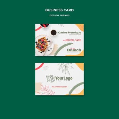 Delicious Brunch Business Card Template – Free Download