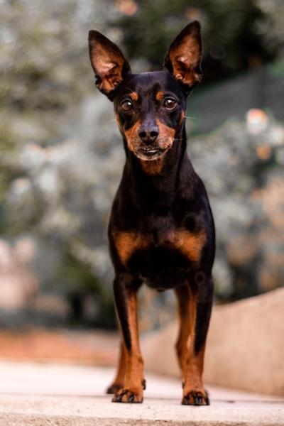 Vertical Shot of a Prague Ratter Dog – Free Download