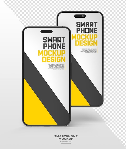 A Stunning Phone Mockup on a Black and Yellow Background – Free Download