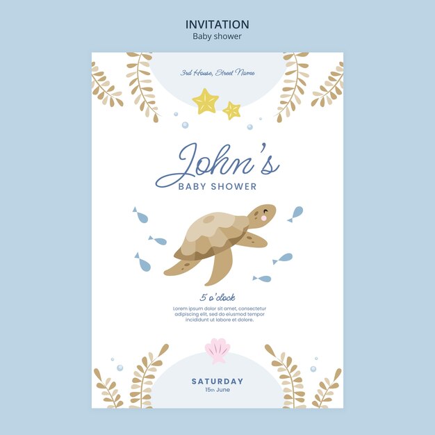 Baby Shower Celebration Invitation Template – Free Download