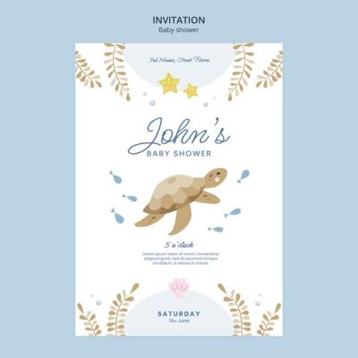 Baby Shower Celebration Invitation Template – Free Download