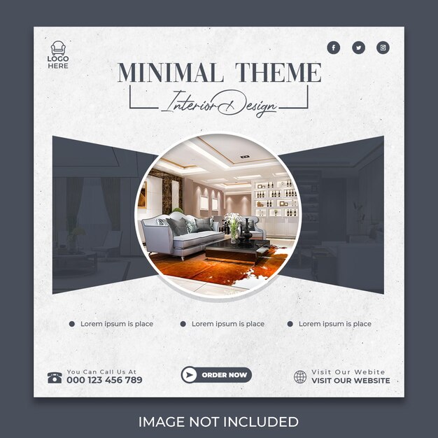Minimal Theme Instagram Promotional Post Design – Free Download