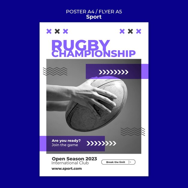 Flat Design Sport Template – Free Download