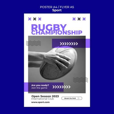 Flat Design Sport Template – Free Download