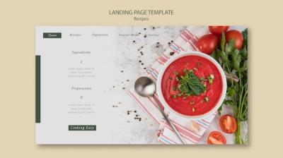 Gazpacho Landing Page Web Template – Free Download for PSD Template