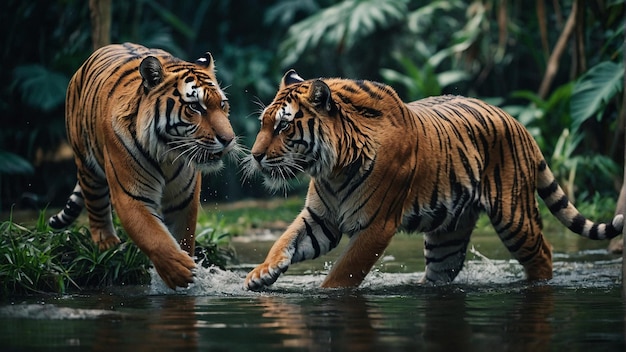 Majestic Bengal Tiger AI Generated Digital Art – Free Download