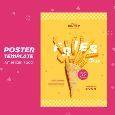 American Food Concept Poster Template – Free Download