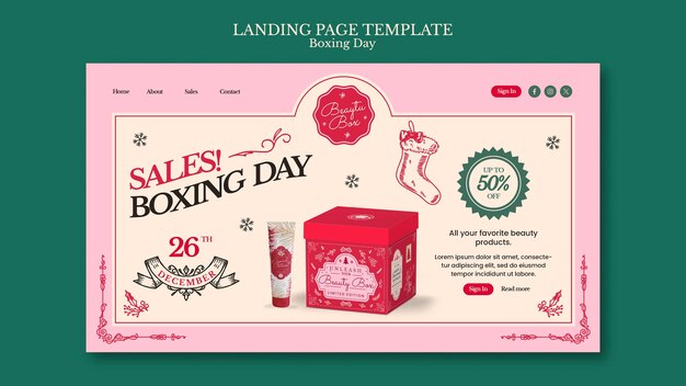 Boxing Day Sales Template Design – Free to Download