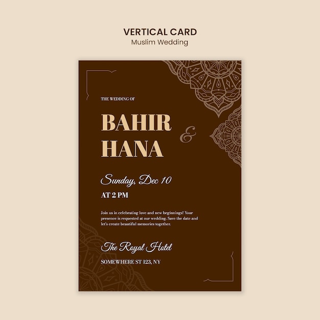 Muslim Wedding Template Design for Stunning Celebrations – Free Download