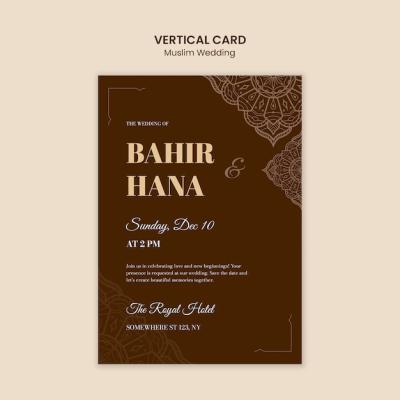 Muslim Wedding Template Design for Stunning Celebrations – Free Download