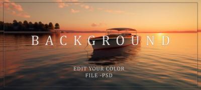 Sunset Serenity: A Boat Anchored at Golden Hour – Free Stock Photo for Download