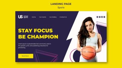 Basketball Tournament Landing Page Template – Free Download