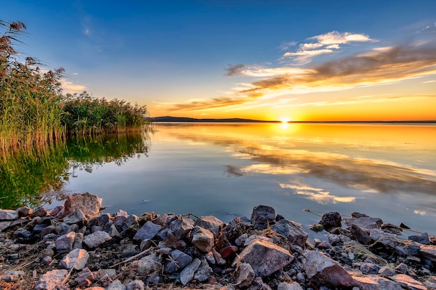 Scenic View of Lake at Sunset – Free Stock Photo for Download