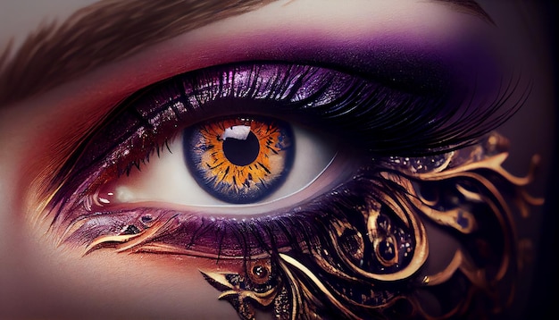 Beautiful Macro Portrait of a Young Woman’s Eye – Free Download