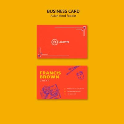 Delicious Asian Food Business Card Template – Free Download