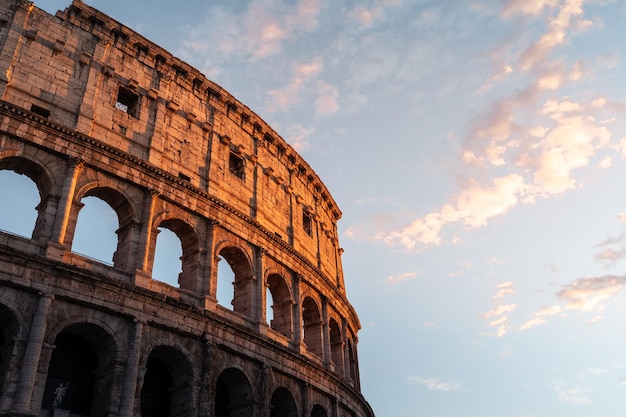 Facade of the Coliseum in Rome, Italy – Free Download