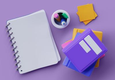 3D Render of Books and Notebooks Sales Blank Banner Background – Free Stock Photo for Download