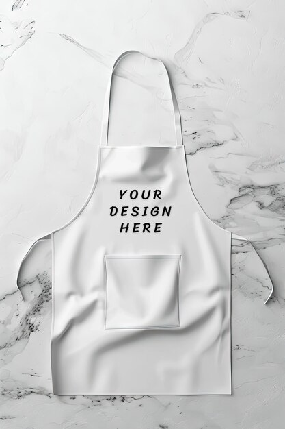 White Apron Mockup for Creative Projects – Free Download