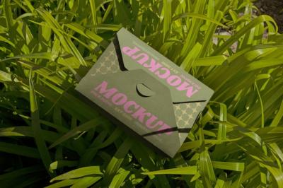 Take Away Packaging Mockup in Nature – Free Download Stock Photo
