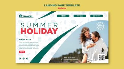 Flat Design Holiday Template – Free Download
