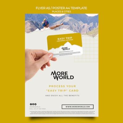 Vertical Flyer Template for Traveling to Cities and Places – Free Download