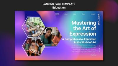 Gradient Education Template Design – Free Download for Your Projects