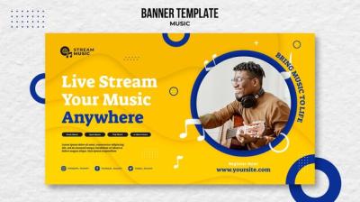 Live Music Streaming Banner Template – Free Download