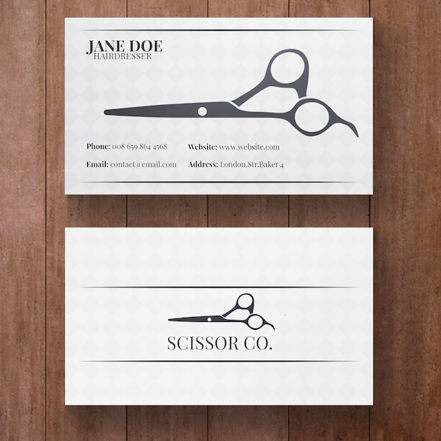 Hairdresser Business Card Design – Free Download, Free Stock Photo