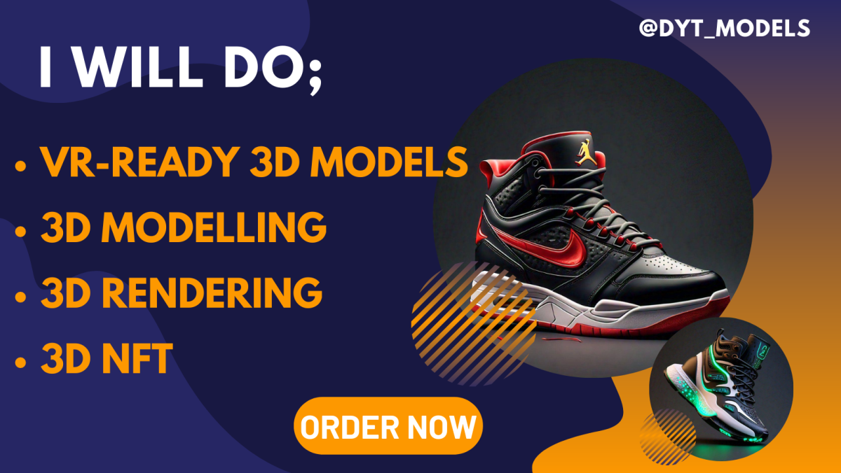 I Will Create Amazing 3D Rendering, 3D Modeling, NFT Art, VR Ready 3D Models, 3D Characters
