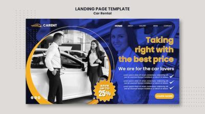 Car Rental Landing Page Template – Free Download