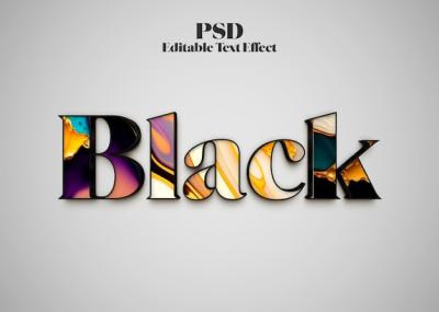 Luxury Black 3D Text Effect PSD – Free Download
