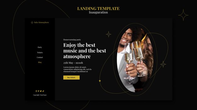 Minimalist Inauguration Landing Page Template – Download Free Stock Photo