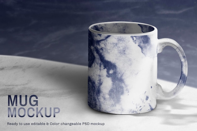 Editable Blue Tie Dye PSD Mockup – Download Free Stock Photo